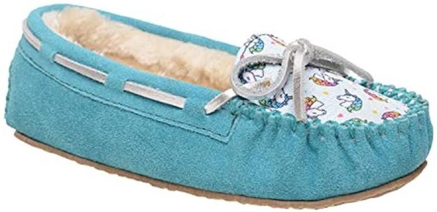 Comfortabele Kinder Slippers van Suède met Imitatiebont Voering