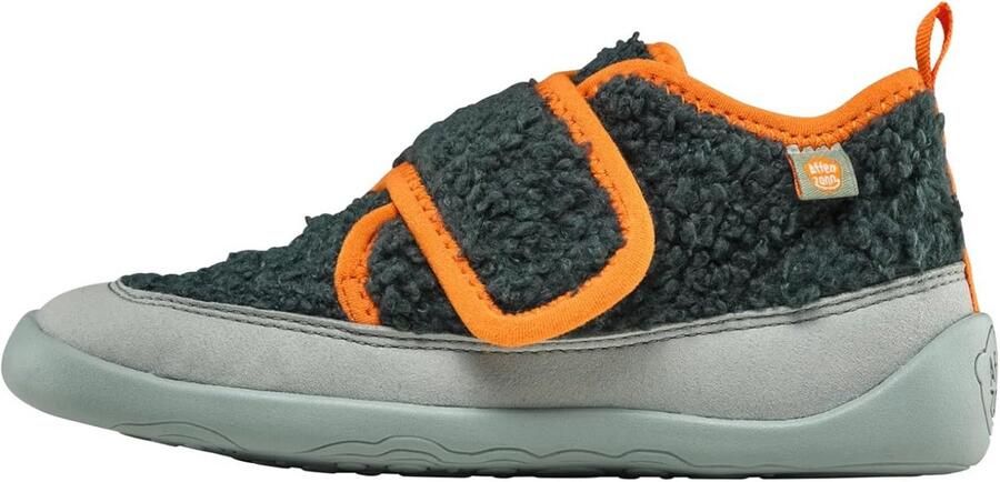 Comfortabele Kinderpantoffels Vegan Fleece met Klittenband en Antislipzool