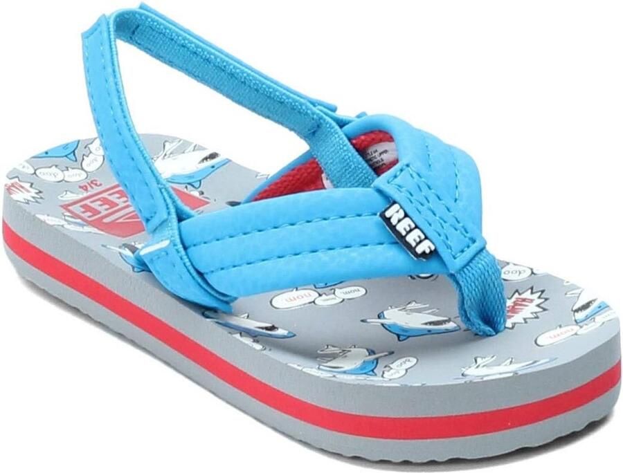 Comfortabele Kinderslippers Blauw Grijs Wit EVA Zool en Zachte Voering