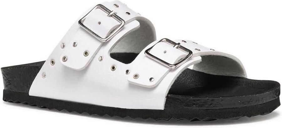 Comfortabele en ademende meisjes sandaal met lederlook