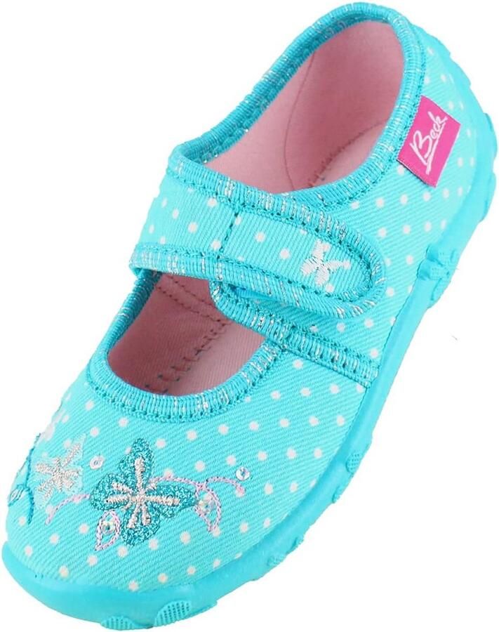 Comfortabele Laag Model Huisschoenen voor Meisjes met Klittenbandsluiting