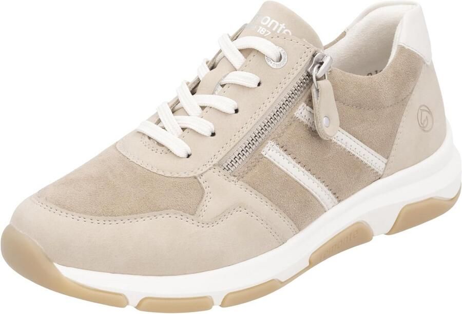 Comfortabele lage damessneakers in beige