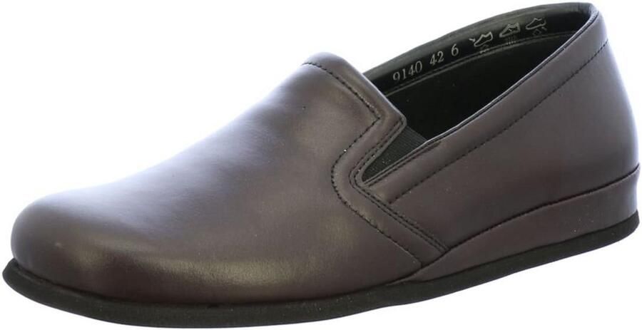 Comfortabele Lage Heren Pantoffels van Nappaleer Rode Slipper met Lichtgewicht Zool