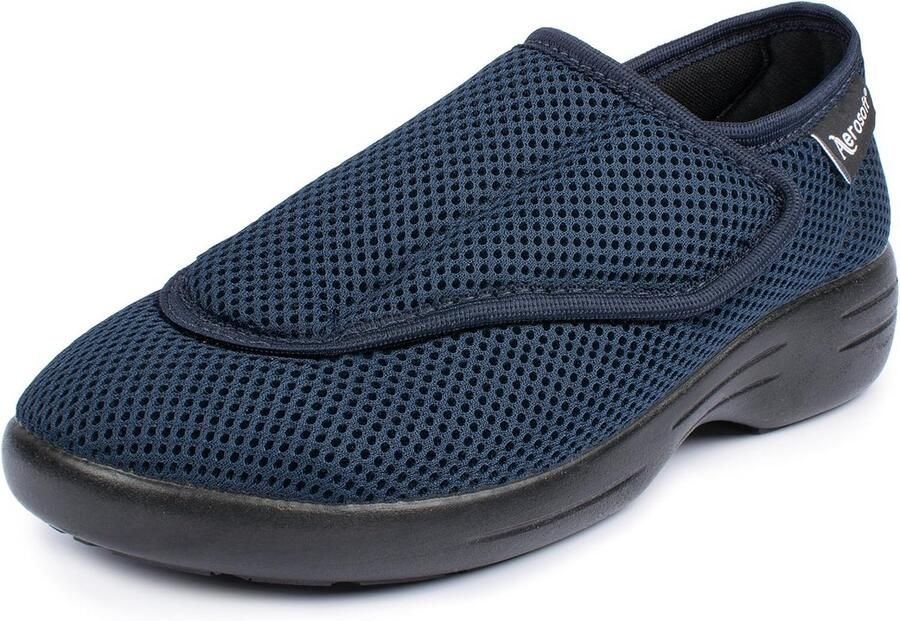 Comfortabele lage wandelschoen met klittenband voor brede voeten