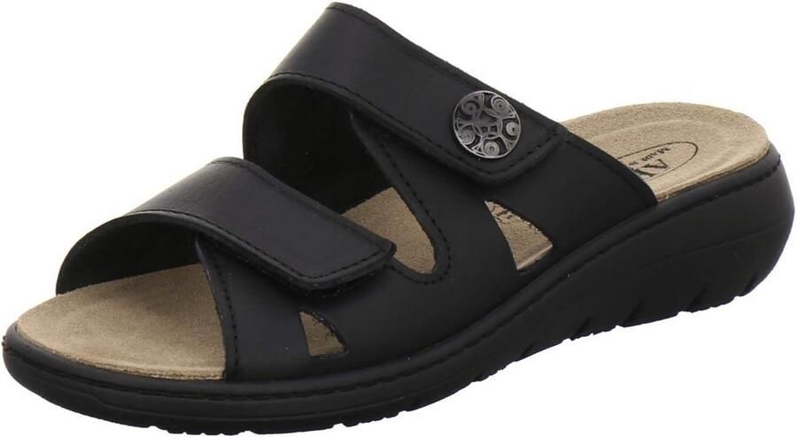 Comfortabele Lederen Damessandalen met Uitneembaar Voetbed Praktische Werkschoenen