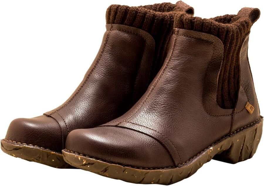 Comfortabele Lederen Enkelhoge Laarzen voor Dames Natuurlijk Design