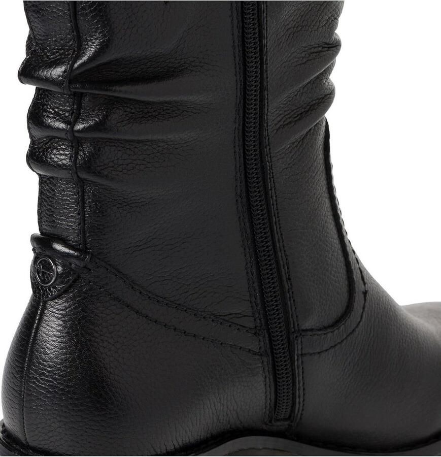 Comfortabele lederen lage laars met warm gevoerde binnenzool en gesp bij bol.com