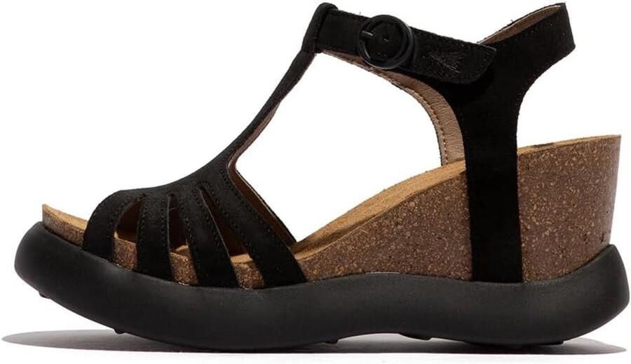 Comfortabele Leren Dames Sandalen met Hoge Hak Zomer Schoenen