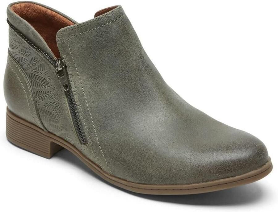 Comfortabele Leren Enkellaarsjes voor Dames met Stevige Zool