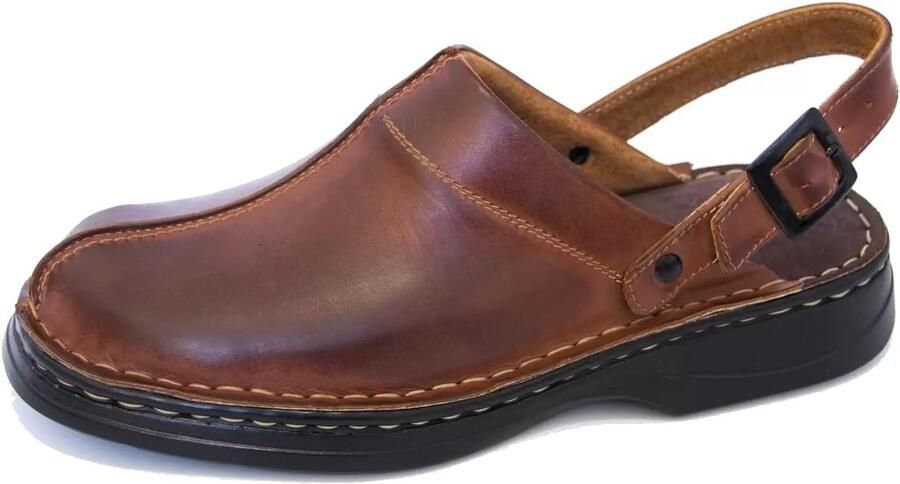 Comfortabele Leren Heren Pantoffels en Pantoletten