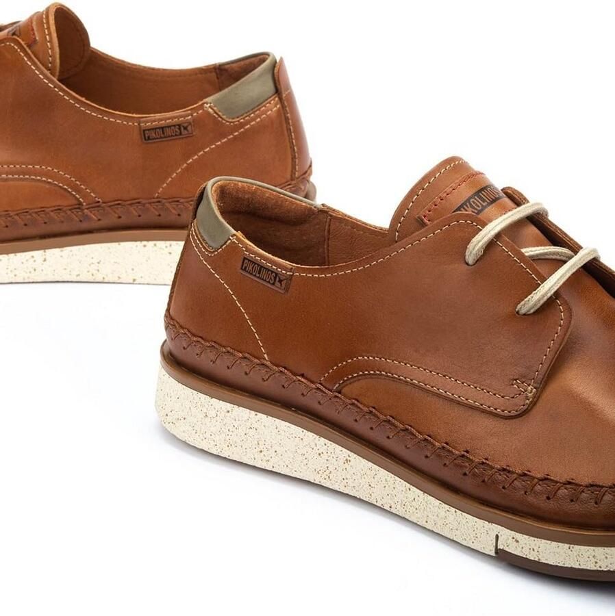 Comfortabele leren heren sneakers met vetersluiting