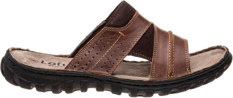 Comfortabele Leren Herenslippers Bruin Ideaal voor Zomer