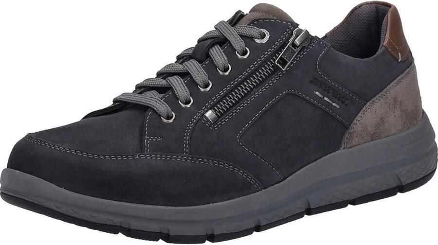 Comfortabele Leren Herensneaker met Uitneembaar Voetbed Normale Wijdte G