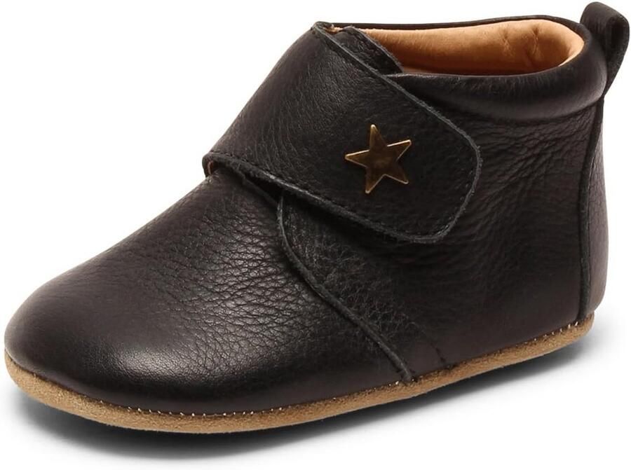 Comfortabele Leren Huisschoenen voor Kinderen met Klittenbandsluiting