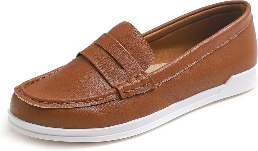 Comfortabele Leren Loafers voor Dames met Flexibele Zool