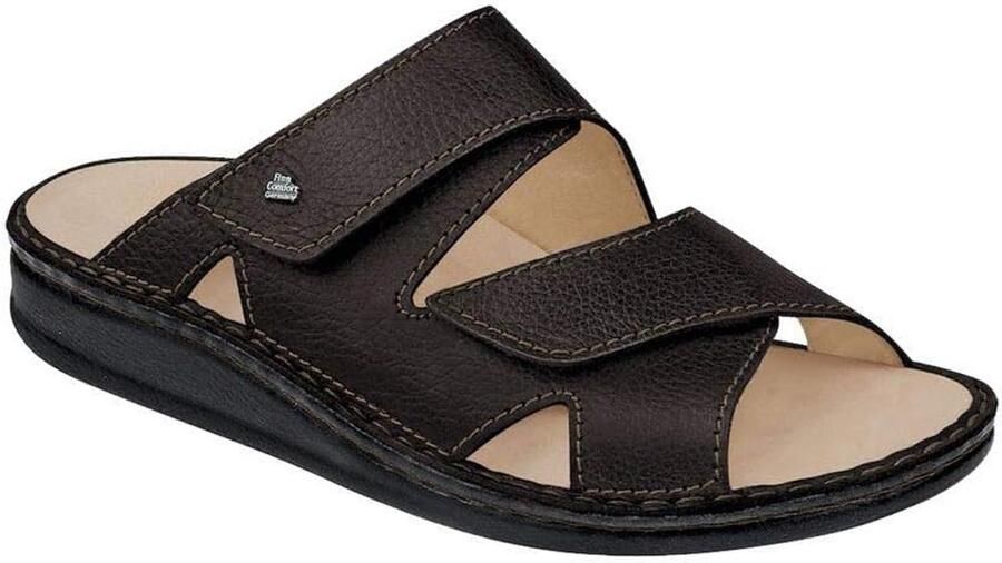 Comfortabele Leren Mules voor Heren met Klittenbandsluiting