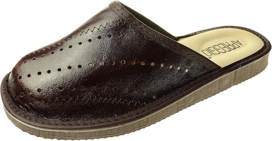 Comfortabele leren pantoffels voor heren