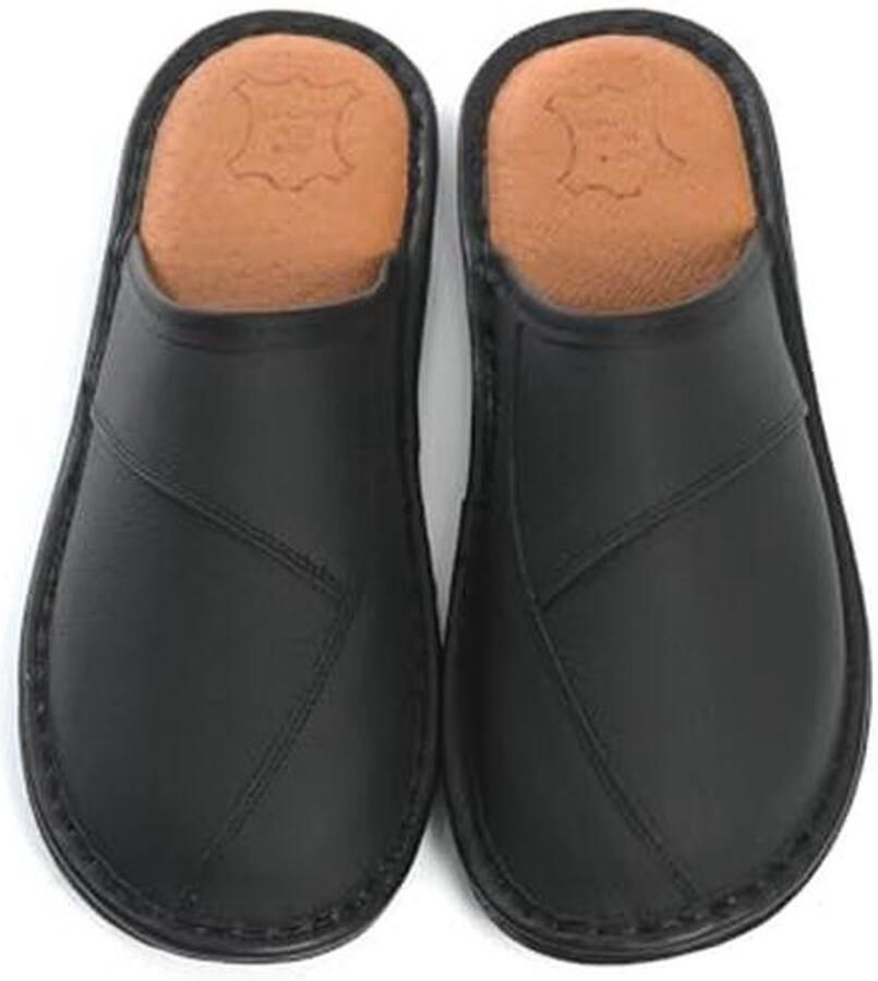 Comfortabele leren pantoffels voor heren met antislipzool handgemaakt