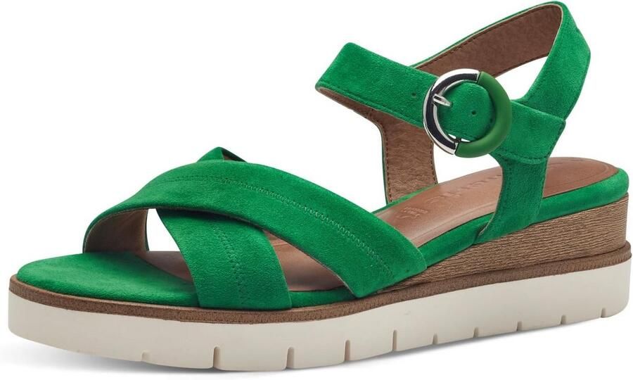 Comfortabele Leren Sling Sandalen Dames met Comfortabele Hak