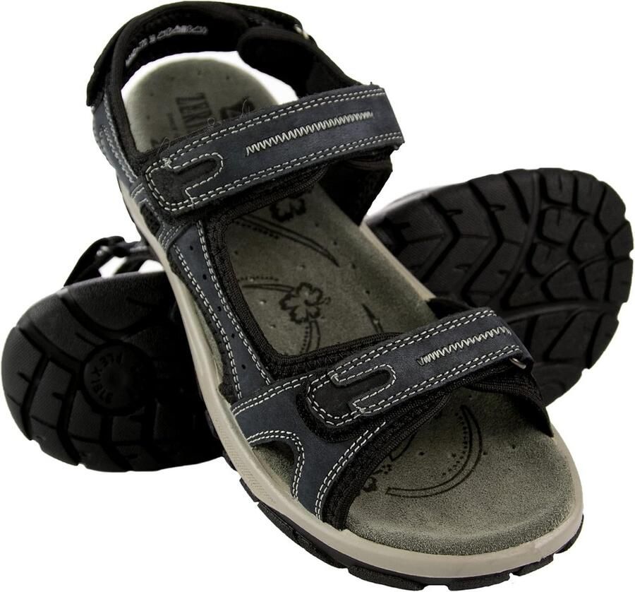Comfortabele Leren Wandelsandalen Dames met Klittenband Duurzame Zomersandalen