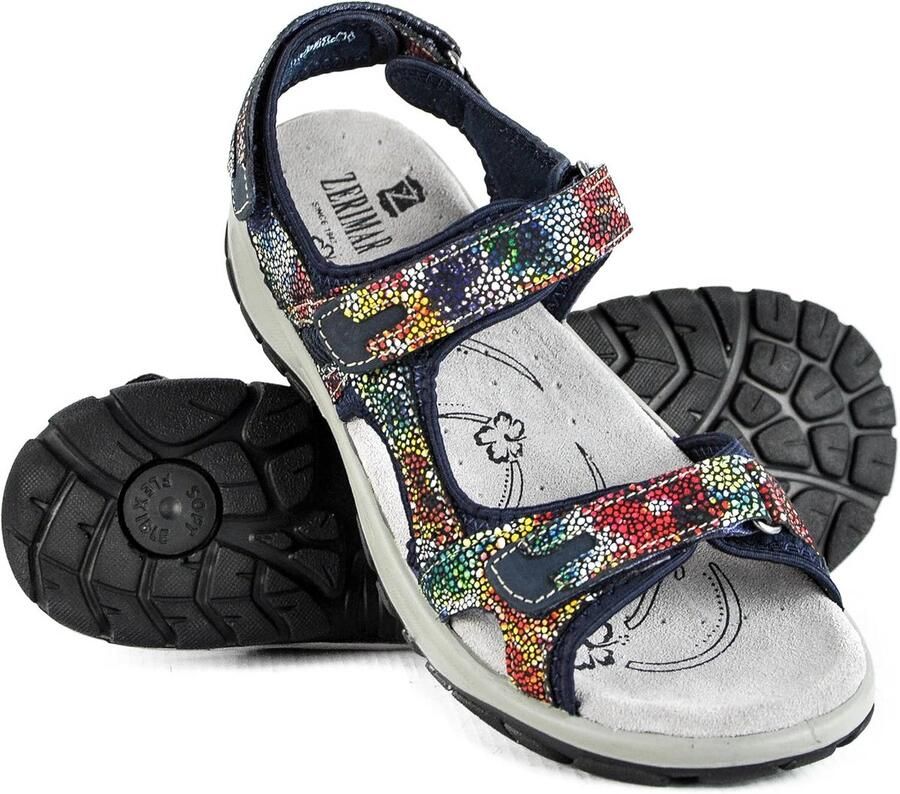 Comfortabele Leren Wandelsandalen met Klittenband voor Dames
