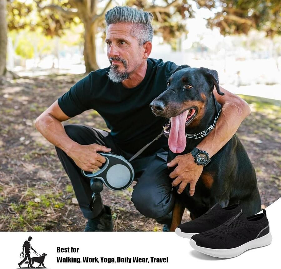 Comfortabele Lichte Wandelschoenen voor en met Brede Teenbox