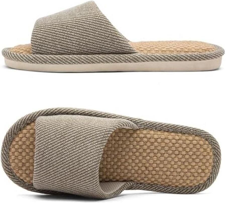 Comfortabele Linnen en Stoffen Pantoffels voor Binnen Unisex Antislip Slippers voor alle Seizoenen