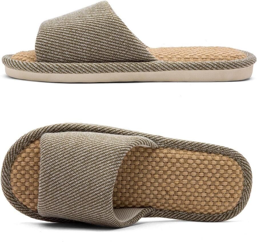 Comfortabele Linnen en Stoffen Pantoffels voor Binnen Unisex Antislip Slippers voor alle Seizoenen