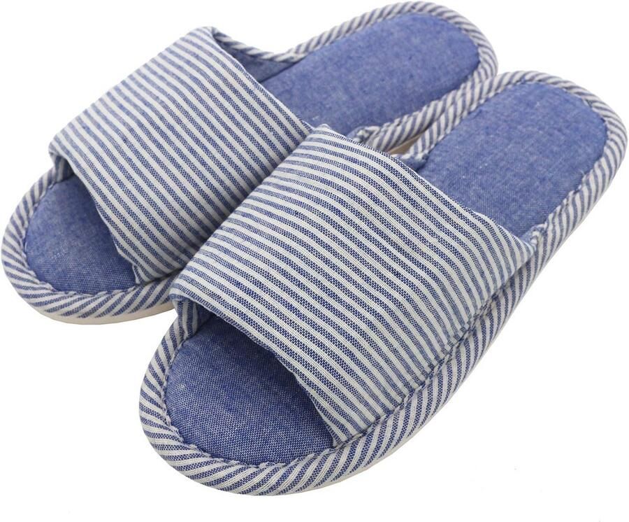 Comfortabele Linnen Katoen Pantoffels en Antislip Binnenzool & Buiten Geschikt