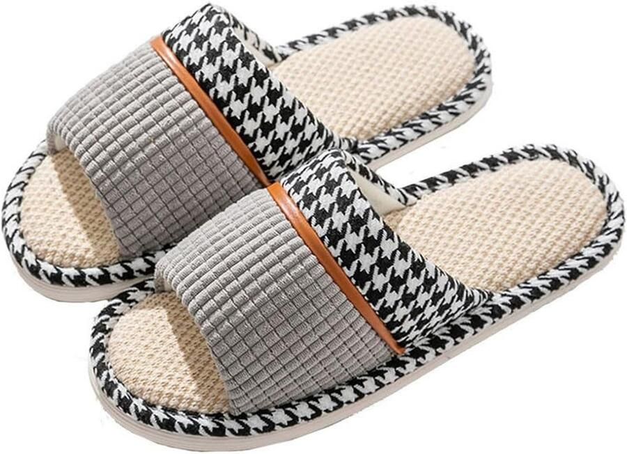 Comfortabele Linnen Pantoffels Unisex voor Binnen en Buiten Antislip Geschikt voor Vakantie of Gasten