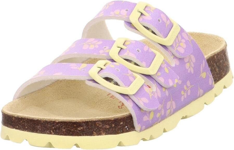 Comfortabele meisjes pantoffels met kurken voetbed en verstelbare bandjes