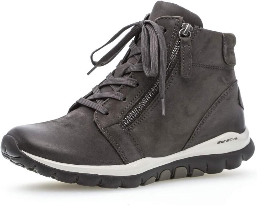 Comfortabele Meisjes Veterlaarzen met Rits en Afrolzool