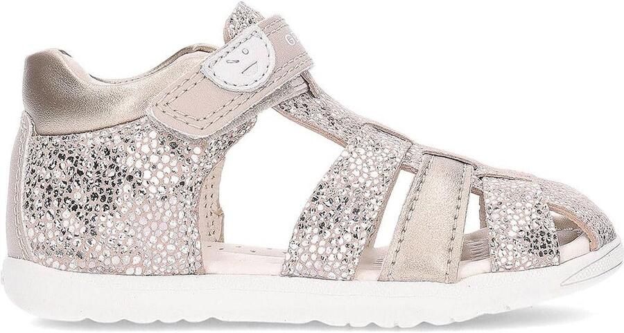 Leren meisjes sandaal met gesloten teen en antislipzool