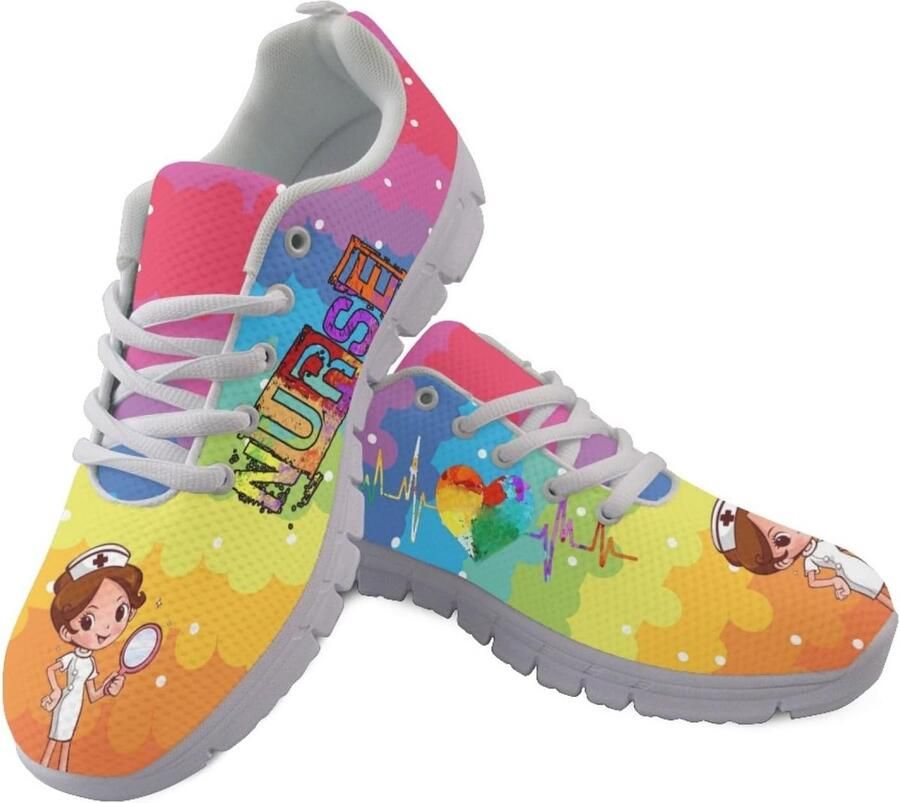 Comfortabele Mesh Sportsneakers voor Dames Lichte Wandelschoenen met Vetersluiting