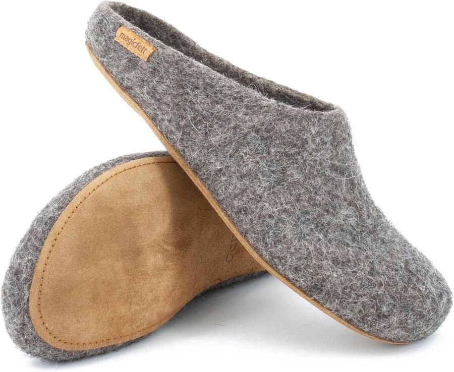 Comfortabele naadloze vilten pantoffels met open hiel voor volwassenen