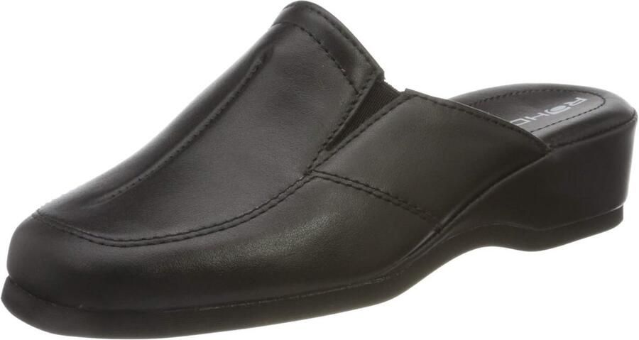 Comfortabele Nappa Leren Pantoffels voor Dames Brede Pasvorm