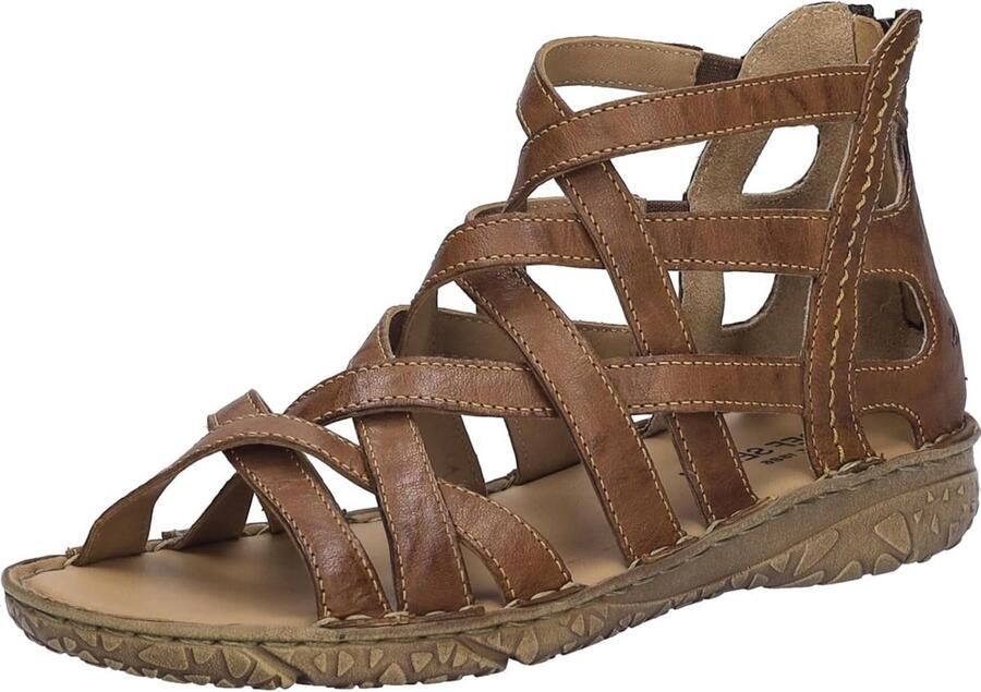 Comfortabele Nappa Leren Zomersandalen met Ritssluiting