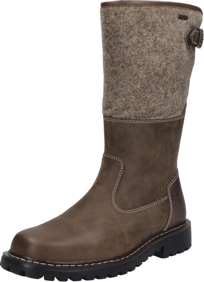 Comfortabele Nubuck Enkellaars met Warme Lamswol Voering