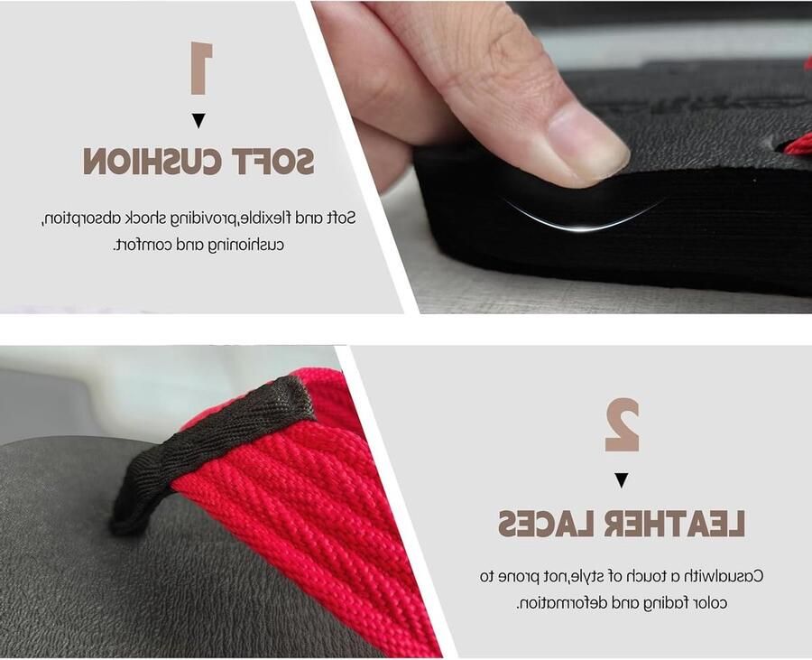 Comfortabele Open Teen Slippers voor Badkamer en Strand Leren Thong Sandalen met Kussen en Slip-on Ontwerp voor de Zomer