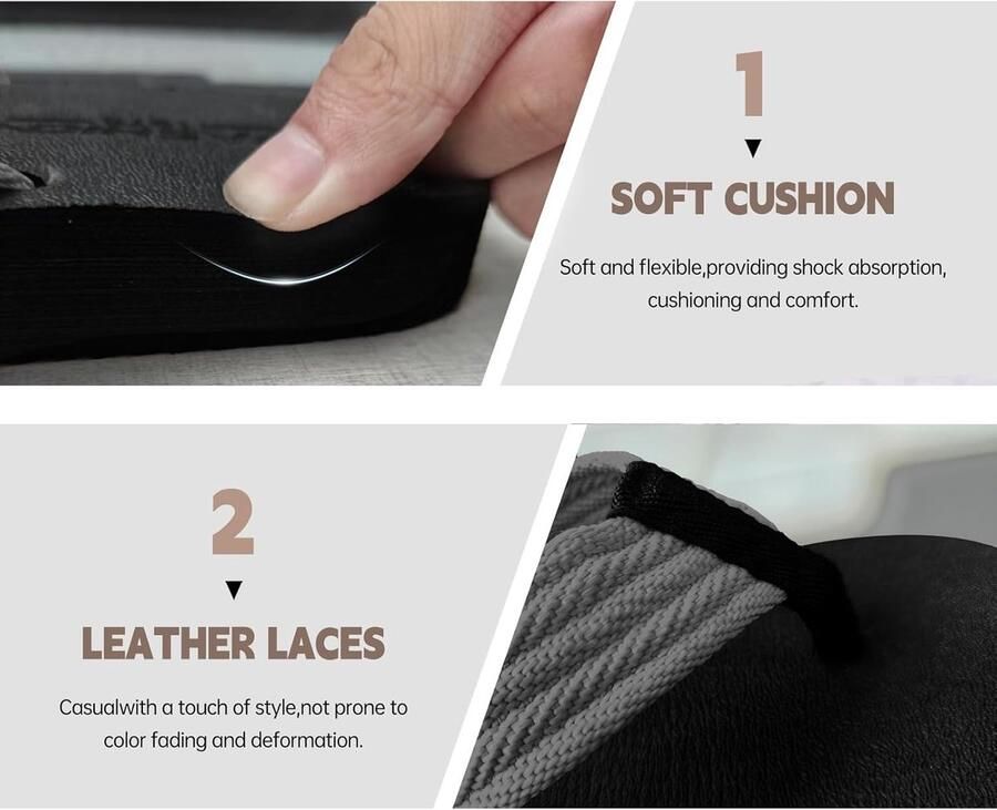 Comfortabele open teen slippers voor de badkamer zomer en strand leren slip-ons met kussensole