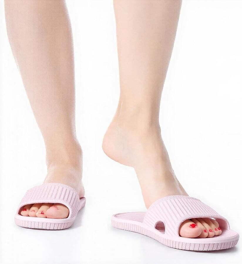 Comfortabele unisex slippers voor binnen en buiten open teen badslippers voor strand en tuin