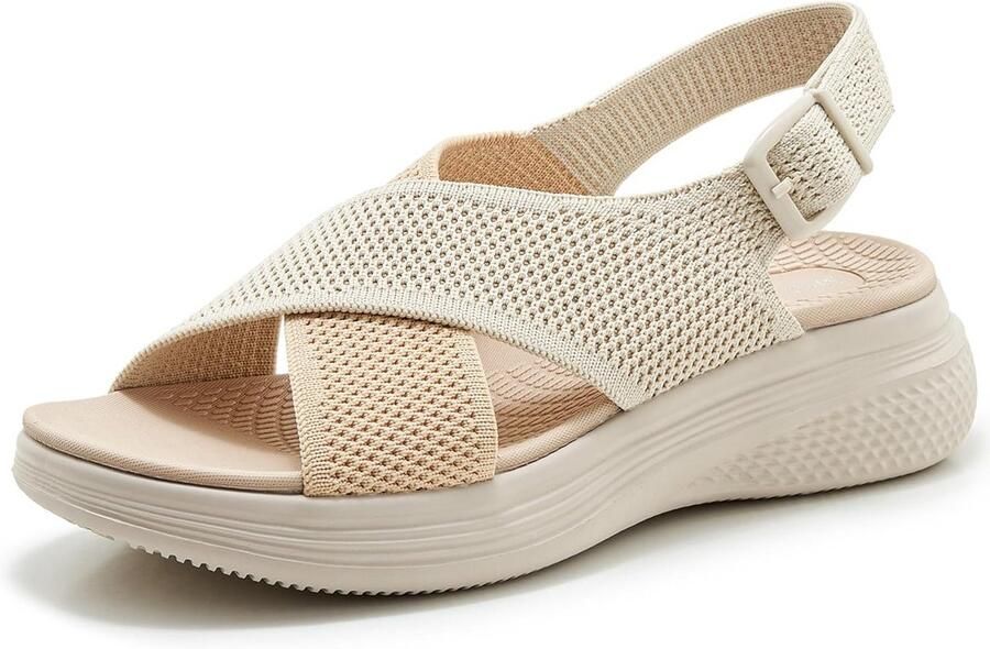 Comfortabele Orthopedische Dames Sandalen met Sleehak Zomer & Outdoor