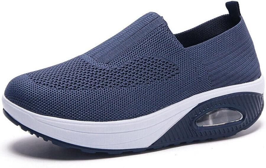Comfortabele Orthopedische Damessneakers met Lucht Kussen Slip-On Wandelschoenen