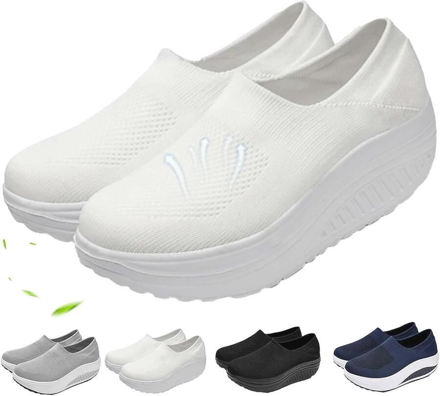 Comfortabele Orthopedische Wandelschoenen voor Vrouwen Brede Fit en Slip-On Design