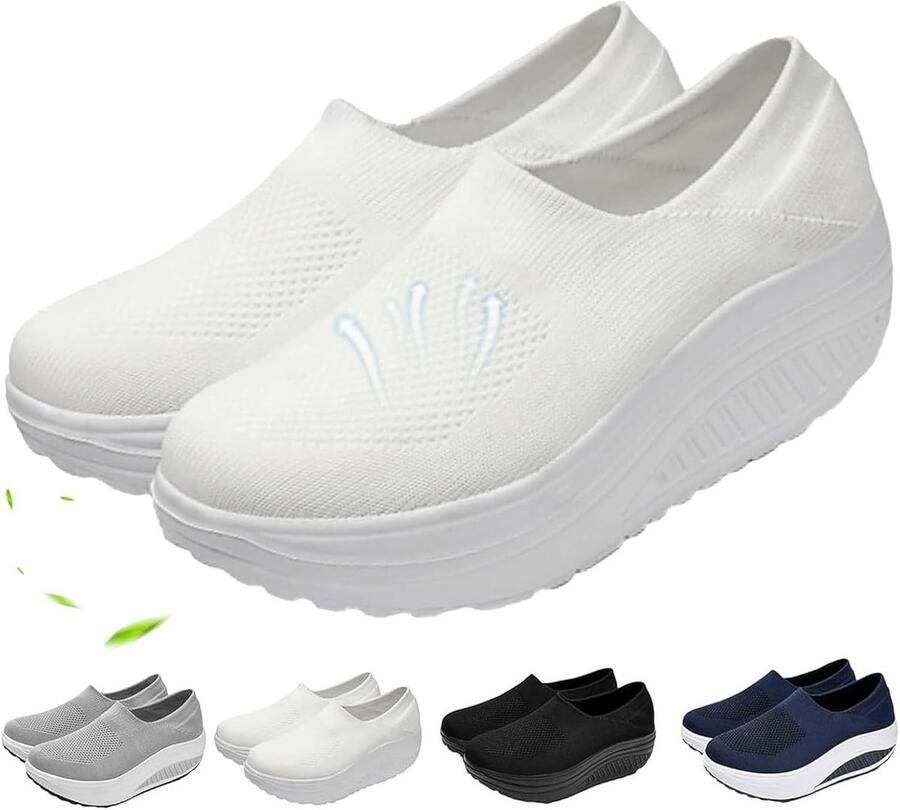 Comfortabele Orthopedische Wandelschoenen voor Vrouwen Brede Fit en Slip-On Design