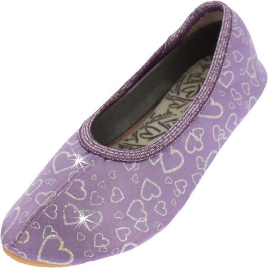 Comfortabele Paarse Glitter Gymnastiekschoenen met Antislipzool voor Meisjes