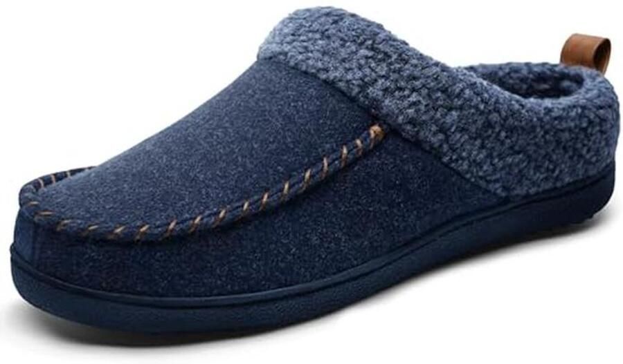 Comfortabele Pantoffels Heren Slip-On Huisschoenen met Traagschuim en Antislipzool