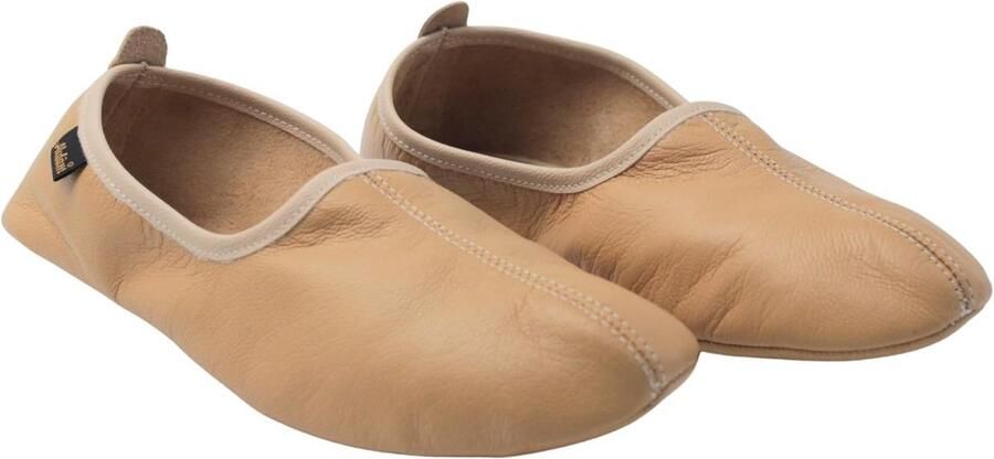 Comfortabele Pantoffels Leer Bordeauxrood Unisex Slippers voor Binnen