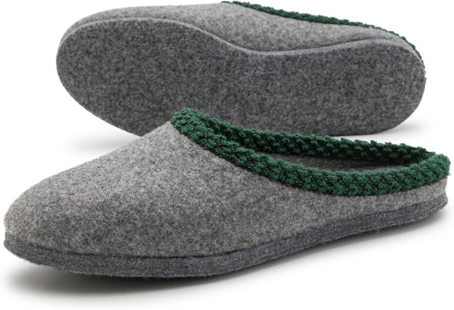 Comfortabele Pantoffels met Stevige Viltzool voor en