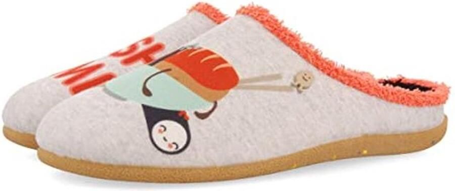 Comfortabele pantoffels met Sushi motief voor Dames